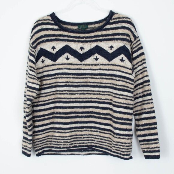 Lauren Ralph Lauren Sweaters - Lauren Ralph Lauren Chevron Striped Wool‎ Blend Sweater Size XL Fair Isle Nordic